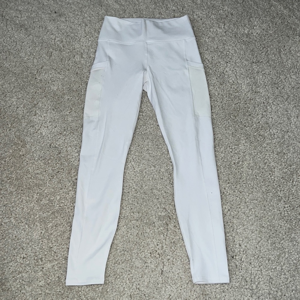 Fabletics Powerhold Leggings - Size S - White with Pockets